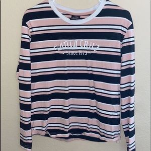 Santa Cruz 1973 Melrose Stripe Pink Long Sleeve